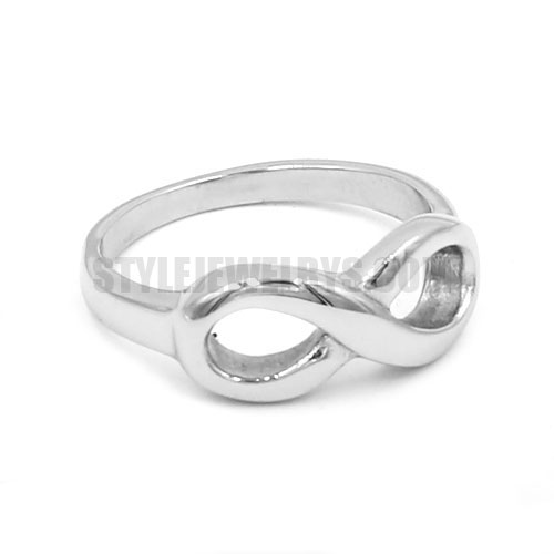 Endless Love Symbol Ring Stainless Steel Jewelry Infinity Biker Ring Fashion Eternity Women Ring Wedding Gift SWR0700 - Click Image to Close